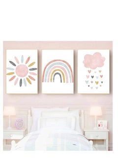 Today Idea Nursery Wall Prints Pink Sunshine Rainbow Cloud Canvas Wall Art, Child Wall Art Poster Boho Nordic Wall Pictures for Girls Baby Kids Room Decor Unframed - pzsku/ZE7B904A7832BDF98C8FCZ/45/_/1729597969/0faab227-18a0-4138-9de6-ea951d13e137