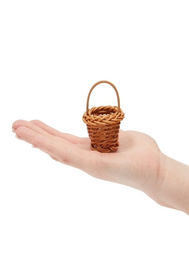 Juvale Mini Baskets Picnic Style with Handles - 1.75 x 1.75 x 2.7 in, Brown, Pack of 24, Traditional Style - Tiny Baskets for Craft, Birthday Party Favor & Baby Shower Favor - Image 4