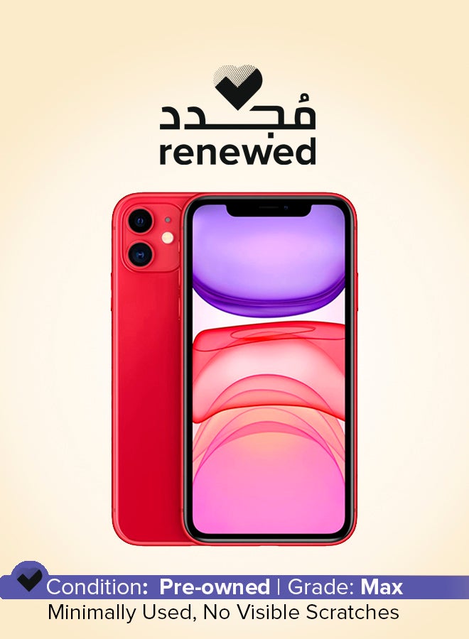 Apple Renewed - iPhone 11 128GB Red 4G With Facetime - International Version - Image 1