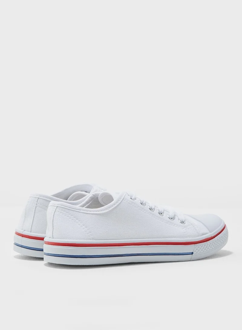Truffle Lace Up Low Top Sneakers