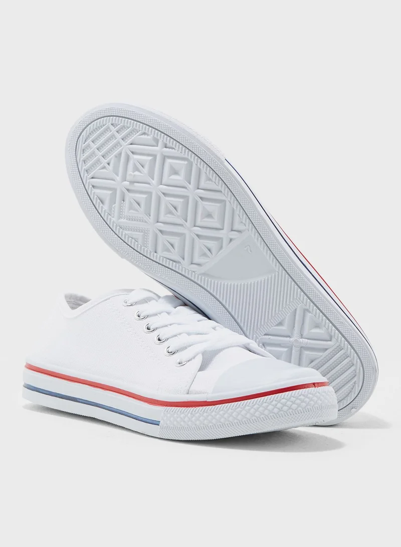 Truffle Lace Up Low Top Sneakers