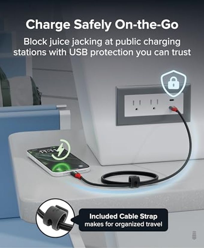 Plugable Usb C To Usb C Cable, Data Blocker Charge Only Cable (1M/3.3Ft): 240W Safe Fast Charging For Macbook, Iphone 15/16, Galaxy S24, Steam Deck, And More Usbc Devices (Usbc-Cc1M) - Image 3