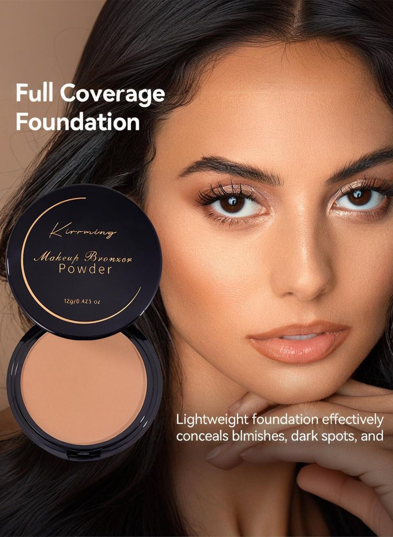 Kirrming Long-lasting oil control Pressed Powder ，Fade Resistant & Transfer Resistant - 12g - Image 5