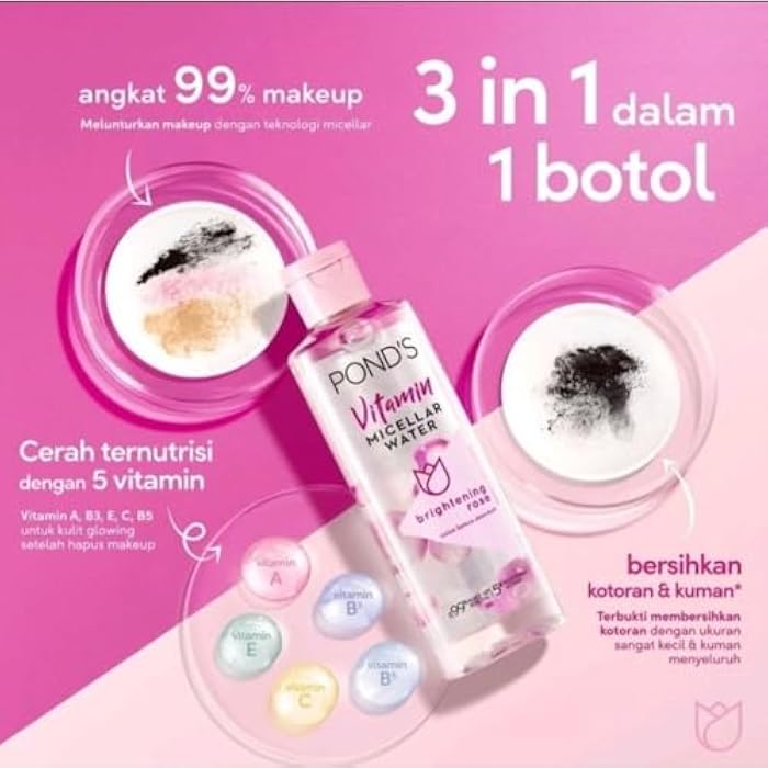 Pond'S Vitamin Micellar Water Brightening Rose 400Ml - Image 5