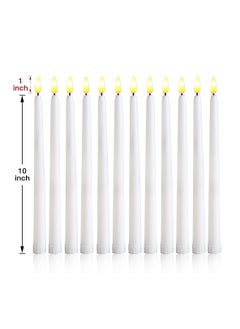 Y&D LED Taper Candles with Remote, 6 Pcs 28cm Long Flameless Flickering Window Battery Operated White Candle for Home, Restaurant, Wedding  - Image 3