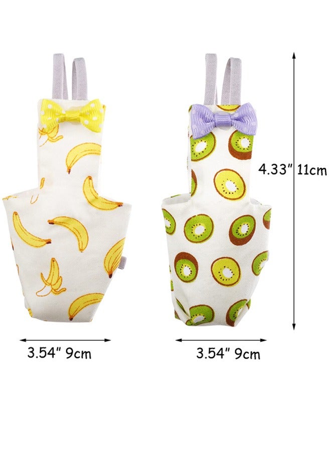 6 Pieces Washable Reusable Bird Diapers Waterproof Inner Layer Parrots Nappy Soft Flight for Budgie Parakeet Cockatiel Training Indoor Perching Petting Time Short Outdoor Trips Living Room Activities Routine Care Prevent Messes - Image 3