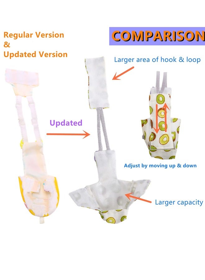 6 Pieces Washable Reusable Bird Diapers Waterproof Inner Layer Parrots Nappy Soft Flight for Budgie Parakeet Cockatiel Training Indoor Perching Petting Time Short Outdoor Trips Living Room Activities Routine Care Prevent Messes - Image 4