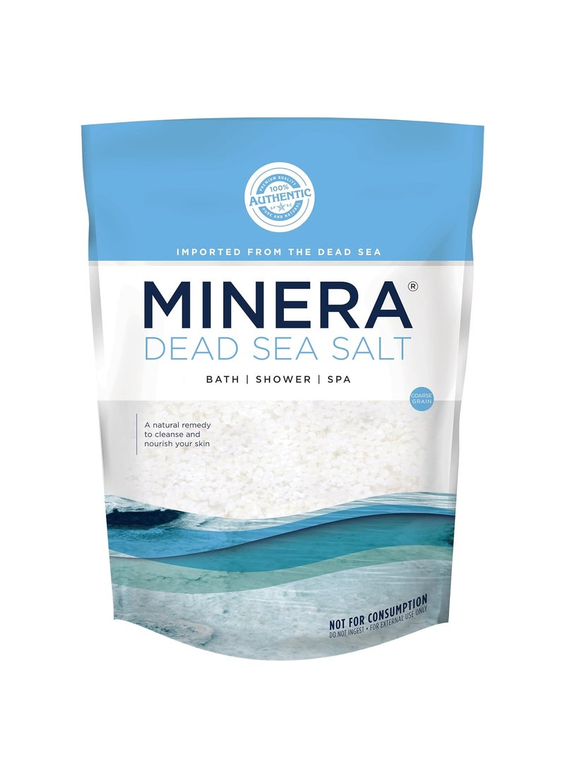 Minera Minera Dead Sea Salt 100 Pure  Natural 5 lbs Coarse Grain 017 4mm Bulk Bag Easily Dissolving Dead Sea Salts for Soaking  Bathing Skin Nourishing Coarse Sea Salt Unscented 