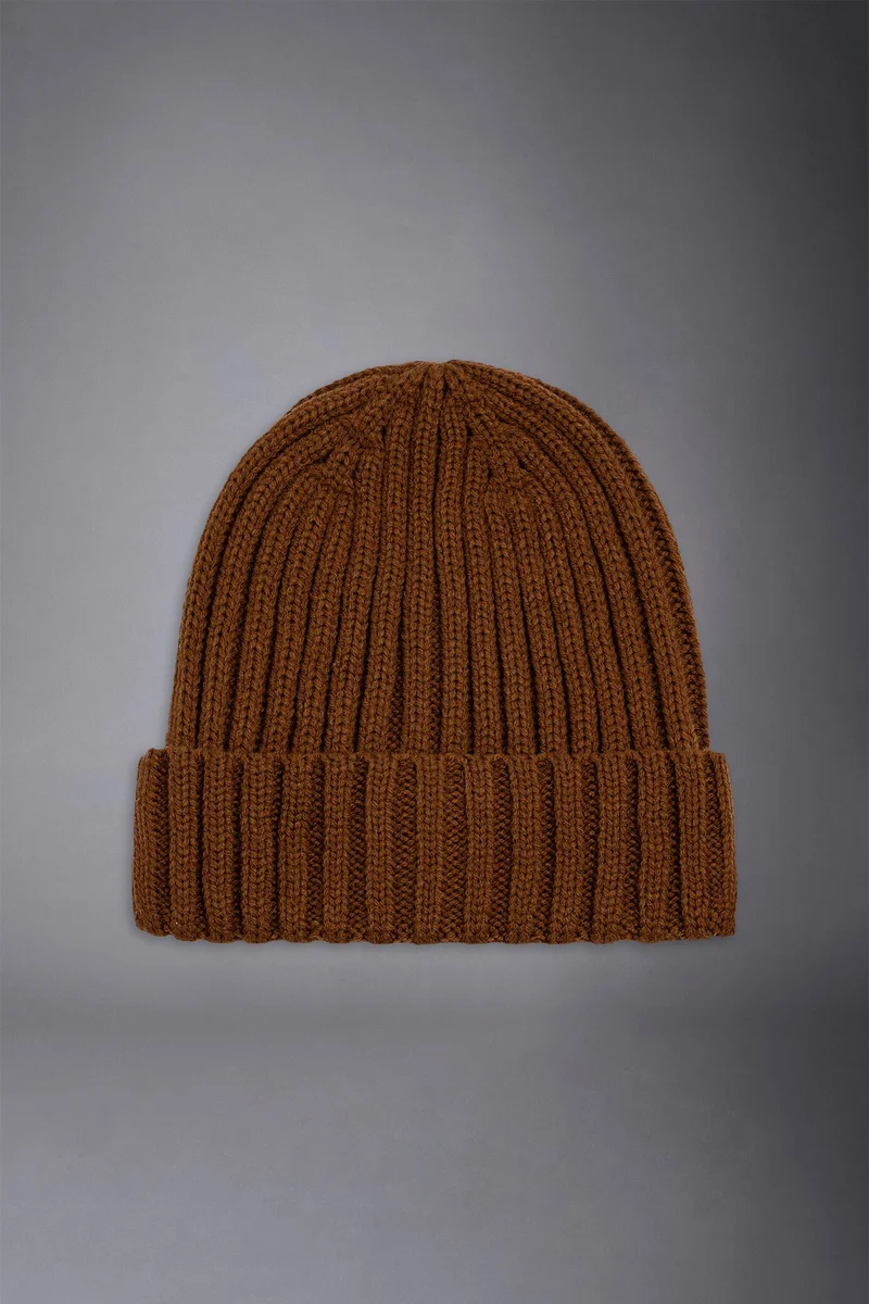 Men's ribbed cap - Camel