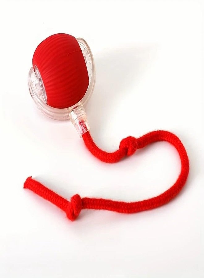 BKM Interactive cat Toy Ball, Smart Playing Toys for Cats, Automatic self Rolling Ball for Dogs, Rotating, Dancing, Teasing cat Toys with led Rechargeable Light with Rope Tail Special for Pets - Image 1