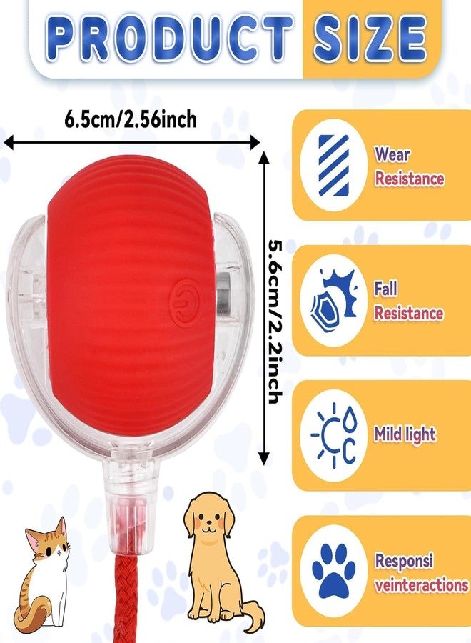 BKM Interactive cat Toy Ball, Smart Playing Toys for Cats, Automatic self Rolling Ball for Dogs, Rotating, Dancing, Teasing cat Toys with led Rechargeable Light with Rope Tail Special for Pets - Image 5