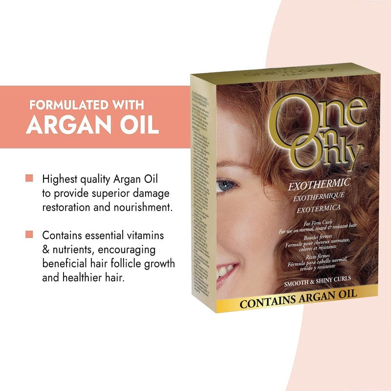 One N Only One 'n Only Exothermic Perm with Argan Oil for Firm Curls, Self-Heating Formula for Client Comfort, Ensures Shine and Manageability, Eliminates Perm Odor - Image 2