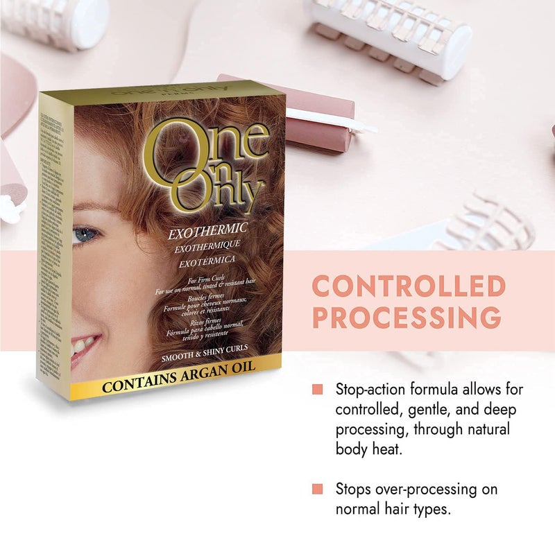 One N Only One 'n Only Exothermic Perm with Argan Oil for Firm Curls, Self-Heating Formula for Client Comfort, Ensures Shine and Manageability, Eliminates Perm Odor - Image 4