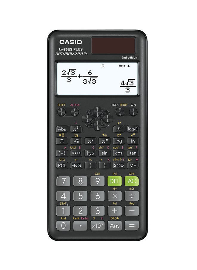 NIBEMINENT FX-85ES PLUS 12-Digit Scientific Calculator Black/Grey/Purple  - Image 1