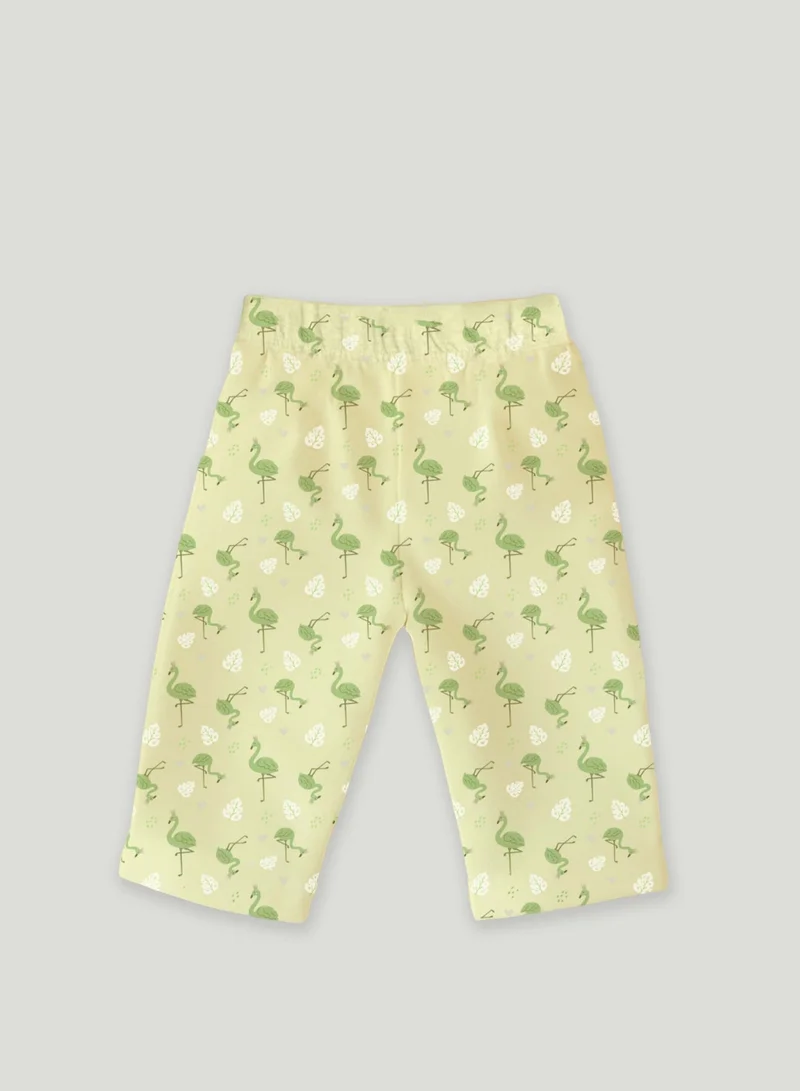 Luay  Luay® 100% Cotton Printed Combo Co-ord Set | Ultra-Soft Stylish & Classy Oufits | Full-Sleeve T-Shirt & Comfy Pants - Soft Yellow & Pink.  | Best Price UAE