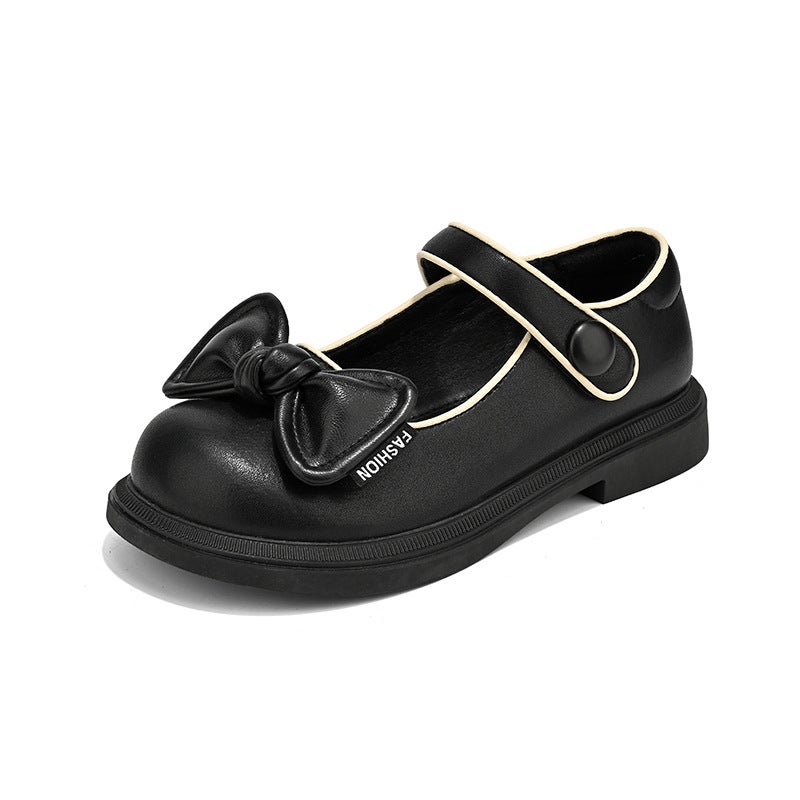 Girls' Small Leather Shoes Women'S 2023 New Autumn Medium And Large Children'S British Style Retro Princess Round Toe Mary Jane Single-Layer Shoes Fashion - Image 2