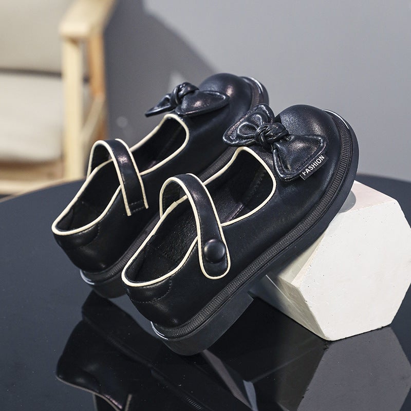 Girls' Small Leather Shoes Women'S 2023 New Autumn Medium And Large Children'S British Style Retro Princess Round Toe Mary Jane Single-Layer Shoes Fashion - Image 4