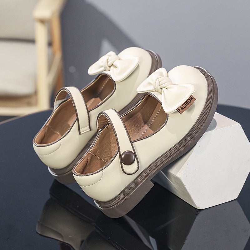 Girls' Small Leather Shoes Women'S 2023 New Autumn Medium And Large Children'S British Style Retro Princess Round Toe Mary Jane Single-Layer Shoes Fashion - Image 5
