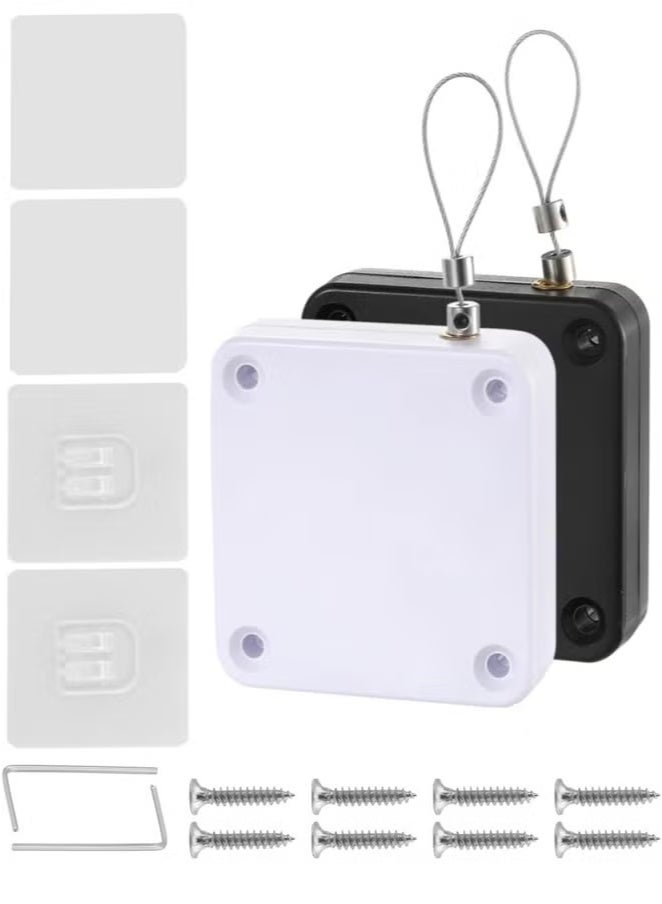 Punch-Free Automatic Sensor Door Closer, 2 Pack Residential Sliding Screen Door Closer, 1200g Tensile StrengthMultifunctional Auto Door Closer Self Closing Door with Steel Drawstring for Home Office - Image 1