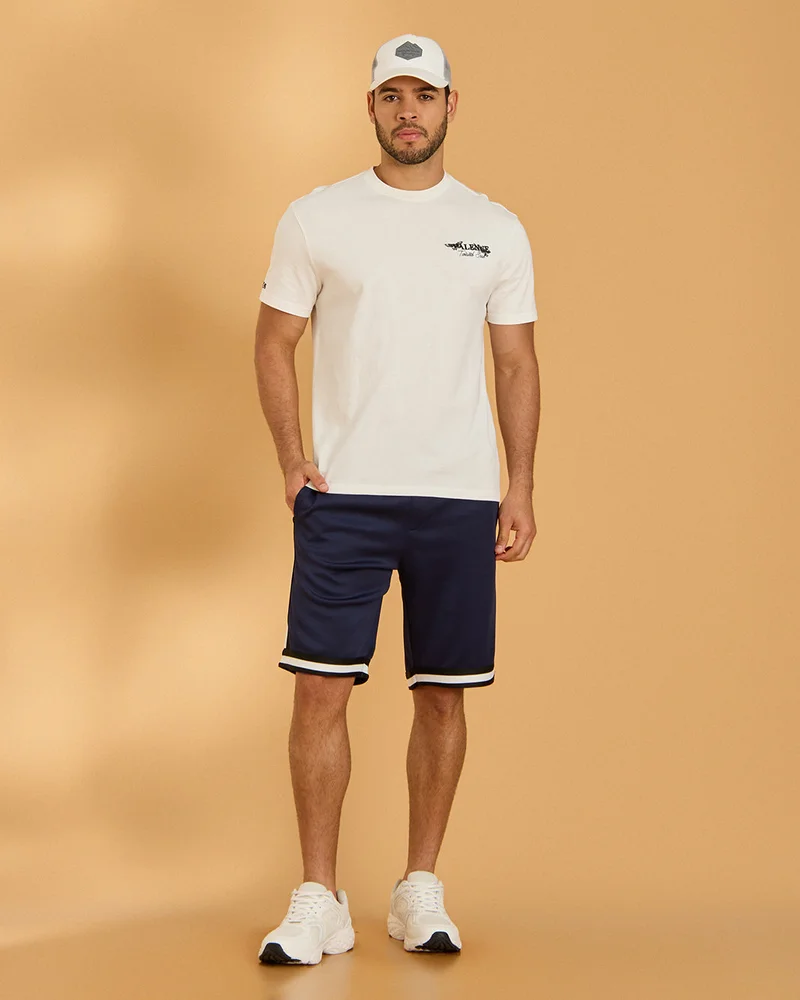 REDTAG Men Navy Sports Shorts