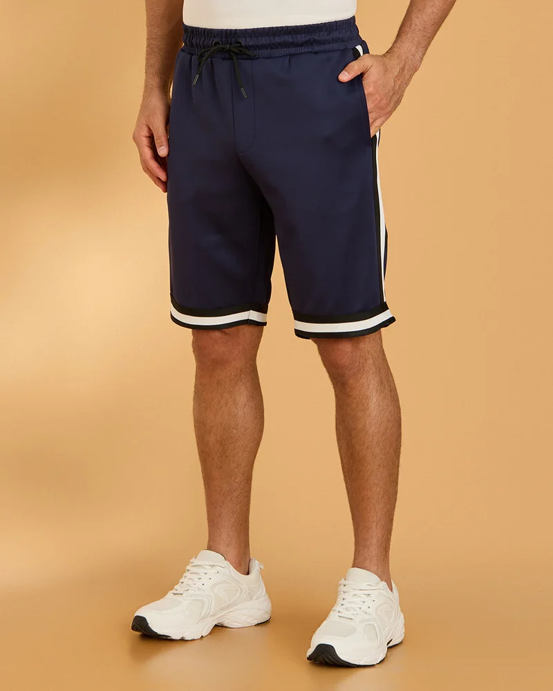 REDTAG Men Navy Sports Shorts