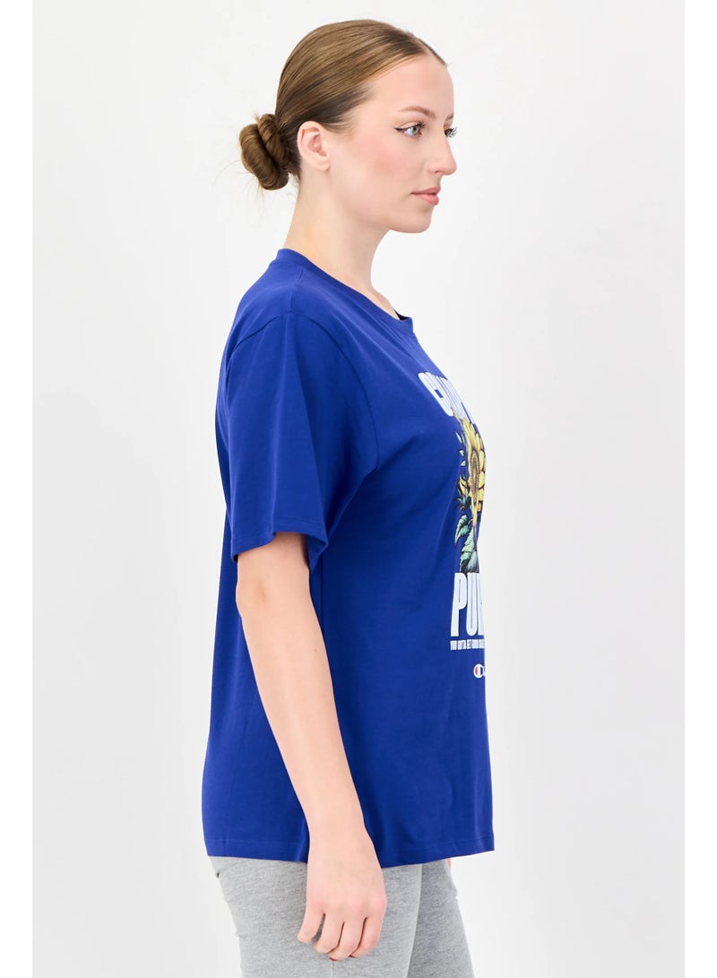 Champion Women Sportswear Fit Short Sleeve Outdoor T-Shirt, Blue - Image 4