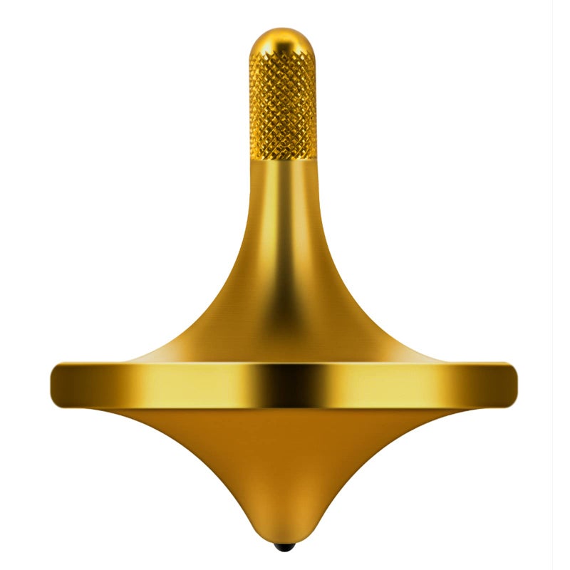 CHEETOP Stainless Steel Spinning Top Premium Exquisite Perfect Balance Well Made Metal Desk EDC Little Fidget Toy Spin Long Time Over 6 Minutes Great Value Gold Small Diameter 24mm - Image 4