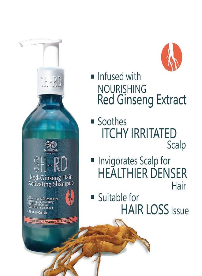 Sh Rd SH-RD Red Ginseng Activating Shampoo for Thinning Hair | Herbal Extract, Rosemary, Vitamin B5 | Root-Lifting, Oil Control & Anti-Dandruff | Sulfate-Free - 6.76oz/200ml - Image 2