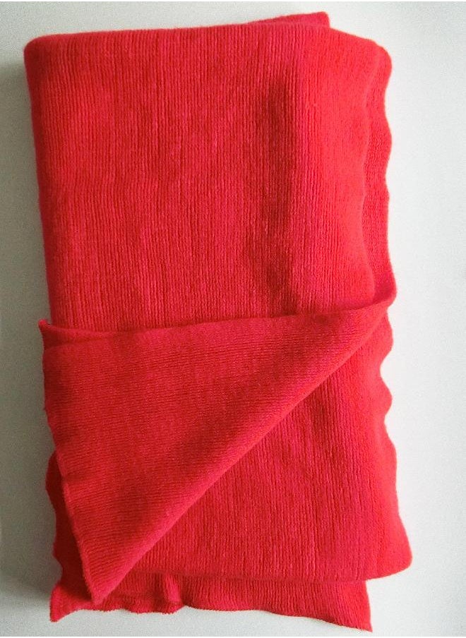 Wander Agio Wander Agio Womens Warm Long Shawl Winter Upset Large Scarf Pure Color Red  - Image 2