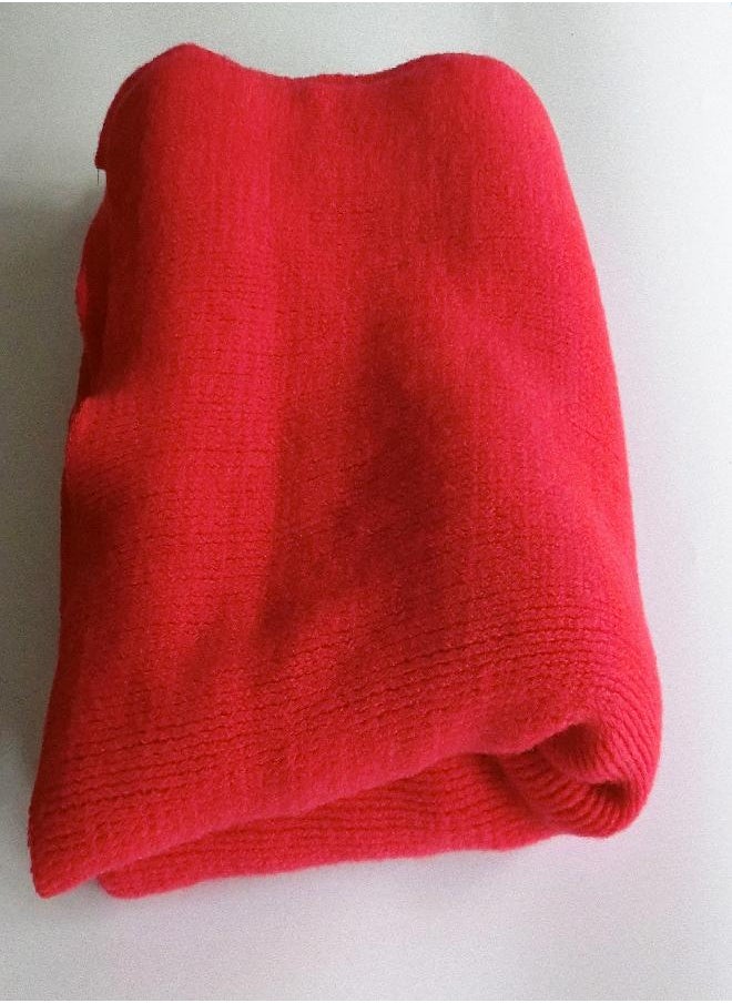 Wander Agio Wander Agio Womens Warm Long Shawl Winter Upset Large Scarf Pure Color Red  - Image 3
