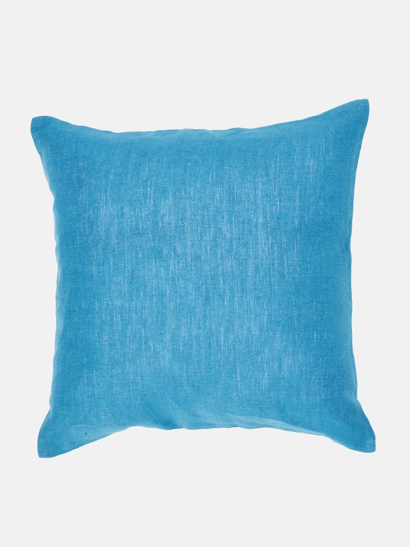 Fabindia Indigo Arya Linen Cushion Cover -16"X16" - Image 1