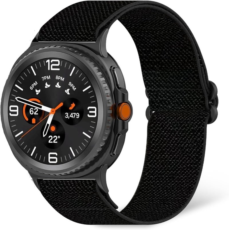 AXIYIBZI Nylon Band for Samsung Galaxy Watch 8 (40/44mm), Watch 8 Classic, Watch Ultra 2 (2025) – Braided Elastic Weave Strap for Men Women - Image 1