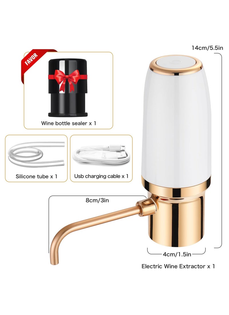 SYOSI Electric Wine Pourers, 1-Button Wine Aerator, Automatic Wine Bottle Dispenser Machine with USB Rechargeable and Multi - Smart Wine Decanter, Best Wine Gifts for Wine Lovers  - Image 4