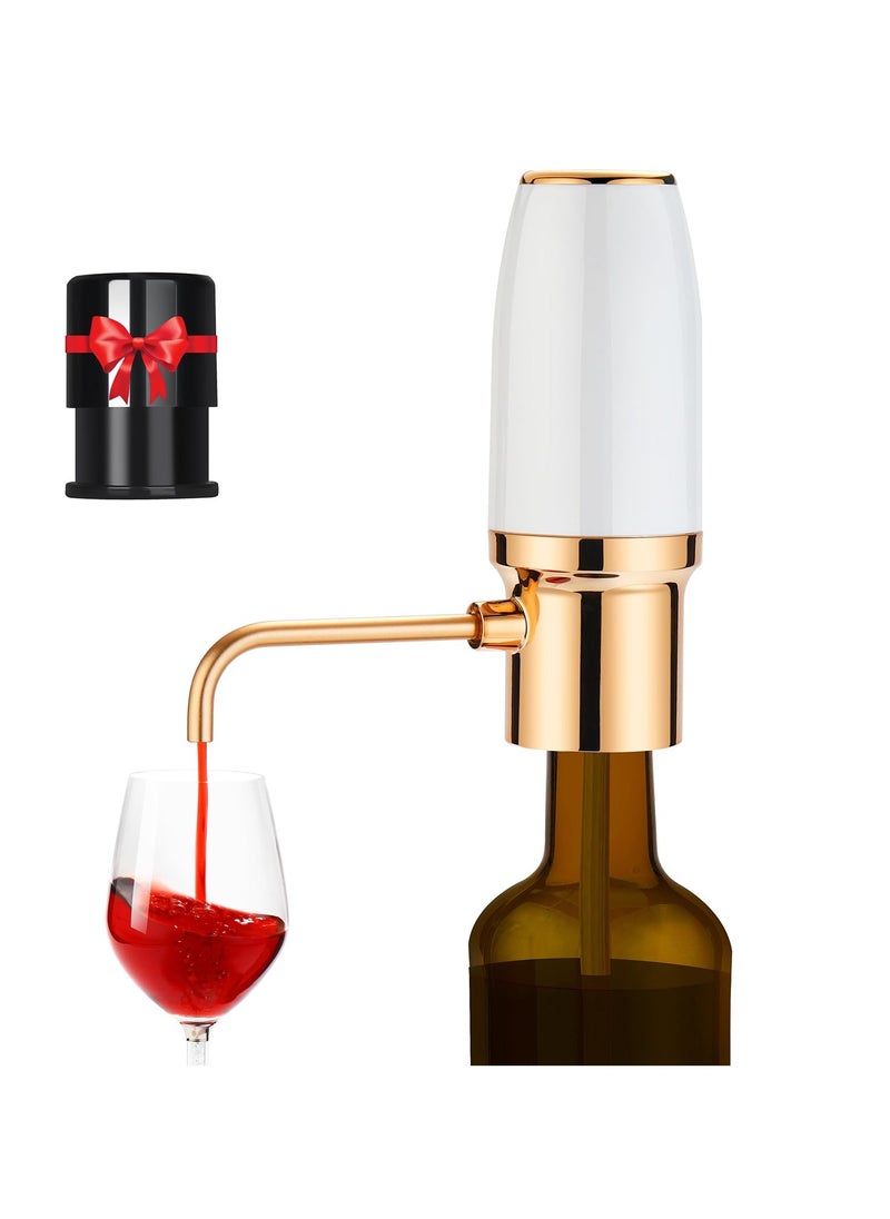 SYOSI Electric Wine Pourers, 1-Button Wine Aerator, Automatic Wine Bottle Dispenser Machine with USB Rechargeable and Multi - Smart Wine Decanter, Best Wine Gifts for Wine Lovers  - Image 1