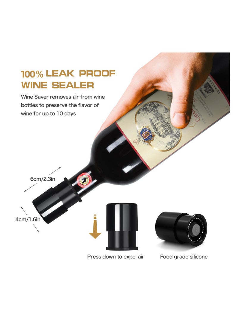 SYOSI Electric Wine Pourers, 1-Button Wine Aerator, Automatic Wine Bottle Dispenser Machine with USB Rechargeable and Multi - Smart Wine Decanter, Best Wine Gifts for Wine Lovers  - Image 2