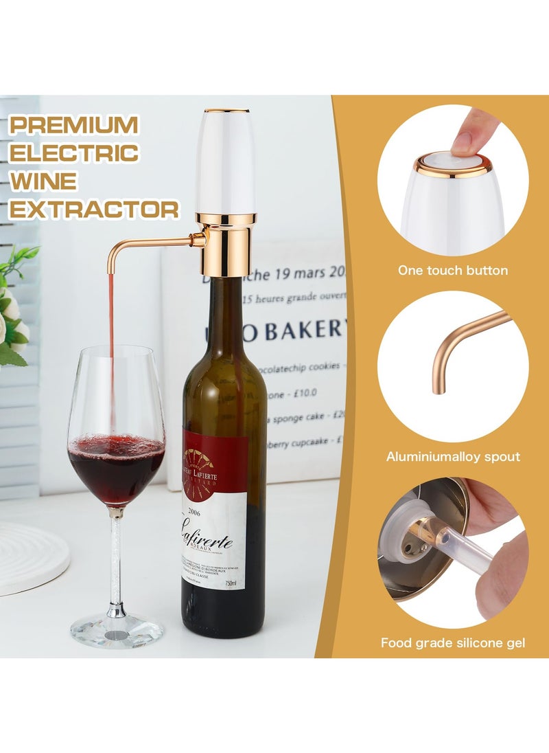 SYOSI Electric Wine Pourers, 1-Button Wine Aerator, Automatic Wine Bottle Dispenser Machine with USB Rechargeable and Multi - Smart Wine Decanter, Best Wine Gifts for Wine Lovers  - Image 5