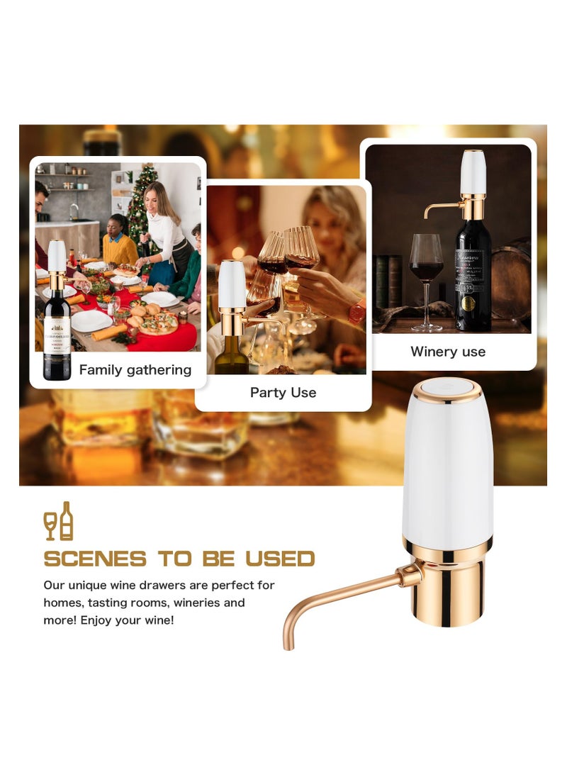 SYOSI Electric Wine Pourers, 1-Button Wine Aerator, Automatic Wine Bottle Dispenser Machine with USB Rechargeable and Multi - Smart Wine Decanter, Best Wine Gifts for Wine Lovers  - Image 3