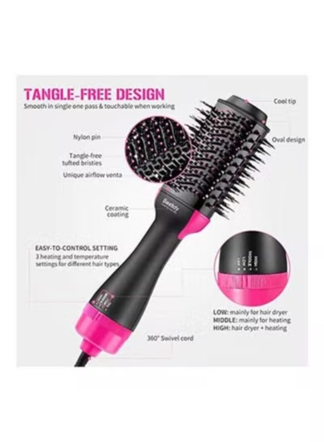 3-In-1 Hair Dryer And Volumizer Black/Pink - Image 2