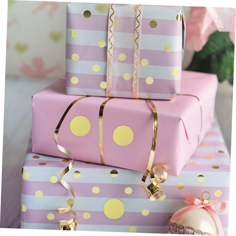 ملصقات مستديرة ذهبية لاصقة للهدايا وأكياس الحلوى وهدايا الحفلات وديكور DIY - Image 5