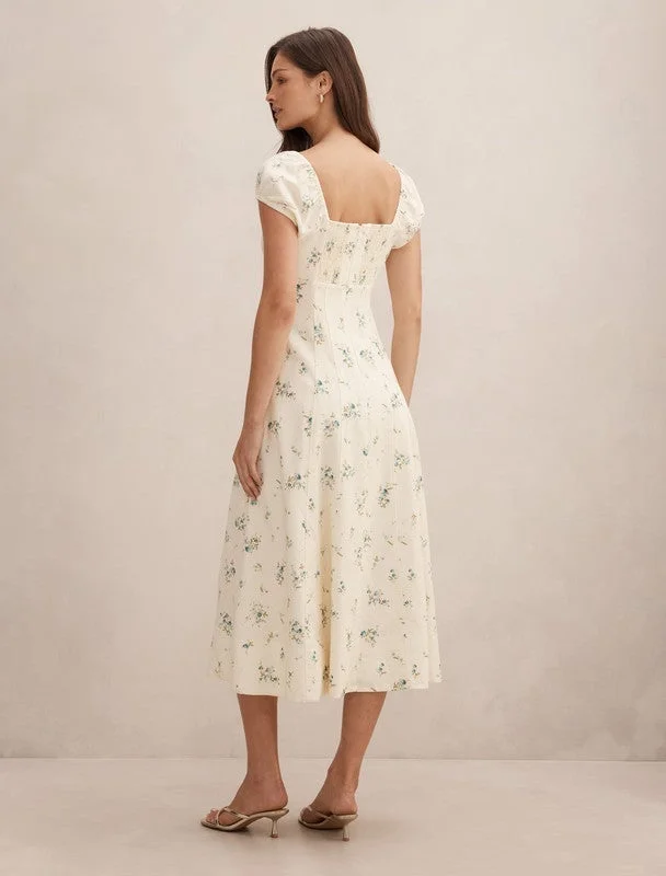 Forever New  Sallie Tie-Front Midi Dress for Women | Best Price UAE