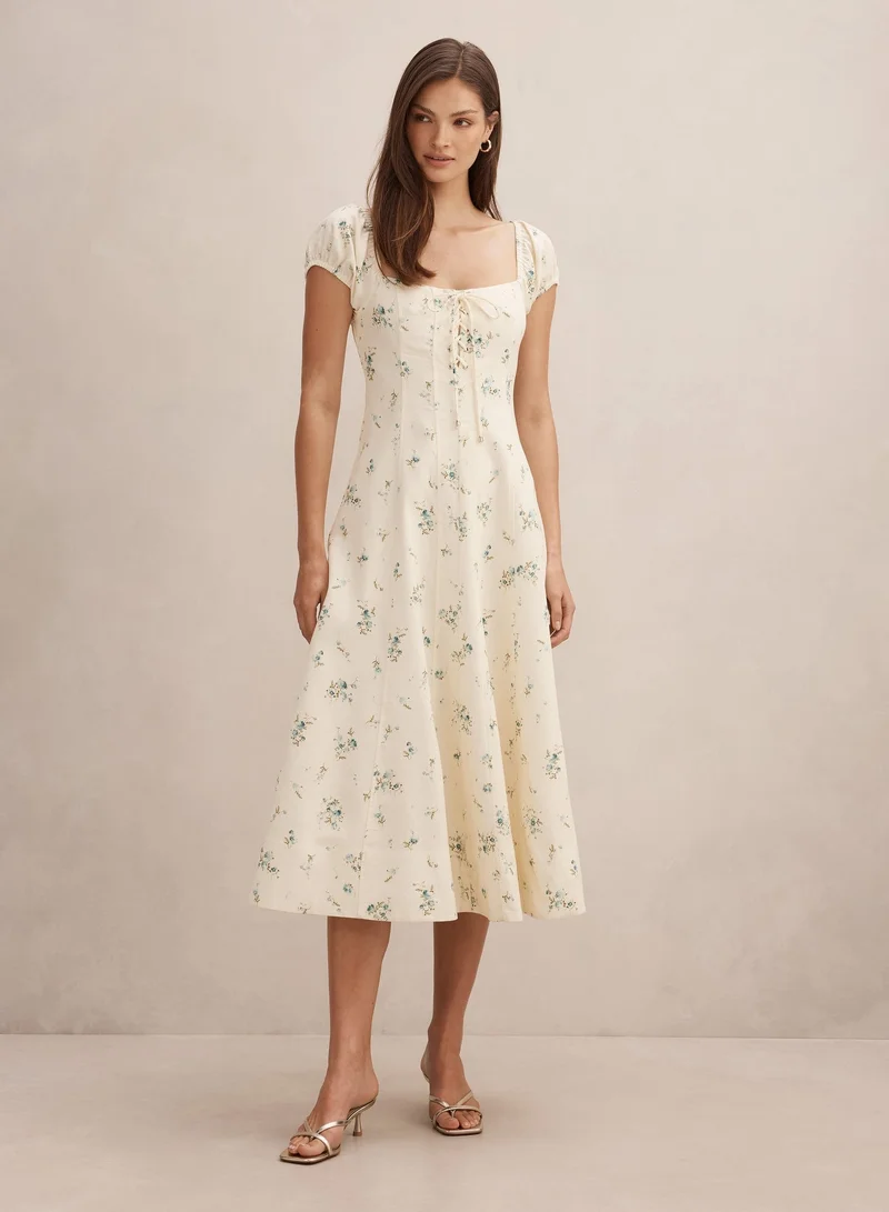 فورايفر نيو Sallie Tie-Front Midi Dress