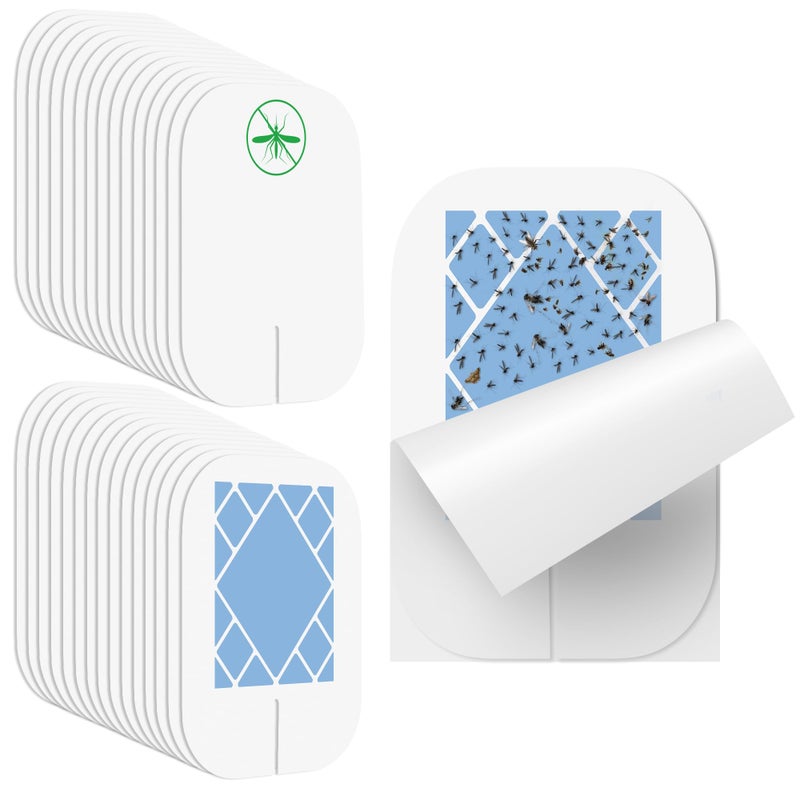 Qualirey كواليراي 30 عبوة إعادة تعبئة مصيدة الحشرات الطائرة متوافقة مع مصيدة الذباب VEYOFLY VF01، لوح لاصق لاصطياد الحشرات، بطاقات لاصقة بديلة لمصائد الحشرات والبعوض والذباب الفاكهي داخل المنزل (كلاسيكي) - Image 1