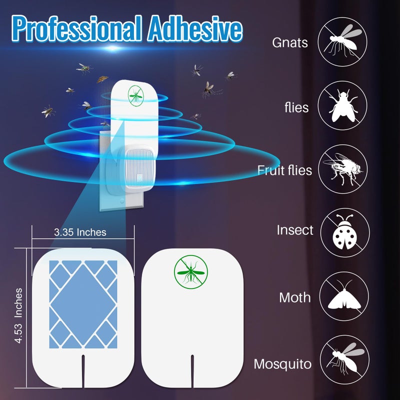 Qualirey كواليراي 30 عبوة إعادة تعبئة مصيدة الحشرات الطائرة متوافقة مع مصيدة الذباب VEYOFLY VF01، لوح لاصق لاصطياد الحشرات، بطاقات لاصقة بديلة لمصائد الحشرات والبعوض والذباب الفاكهي داخل المنزل (كلاسيكي) - Image 3