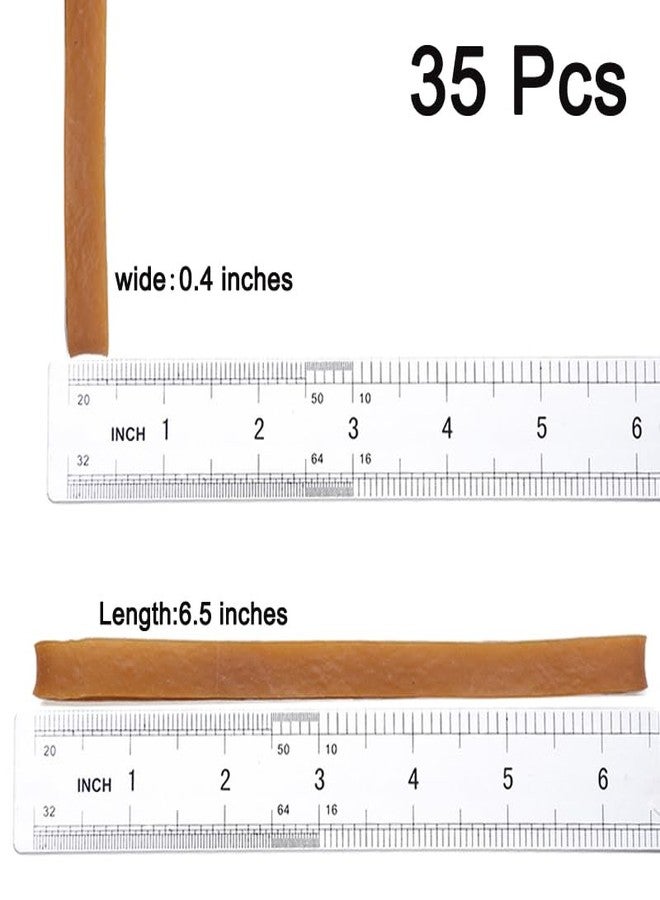 YOUOWO rubber bands large wide 6.3inch 35pcs rubber bands office supplies - Image 2