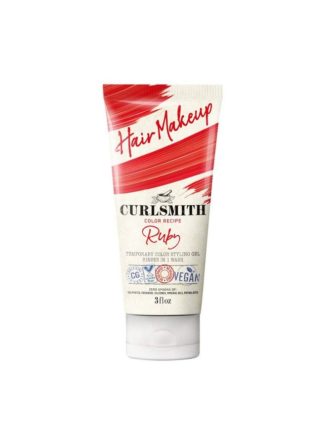 CURLSMITH مكياج الشعر جل صبغ الشعر المؤقت وتصفيفه النباتي (روبي 3 أونصة سائلة) - Image 2