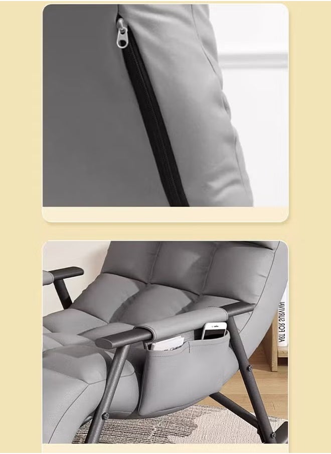 XiuWoo Nursery Rocking Chair Lounge Chair, Modern Adjustable Lounger Sofa,Can Lie or Sleep Lazy Chair,Single Rocker Chair,for Apartment/Living Room/Bedroom/Balcony  - Image 3