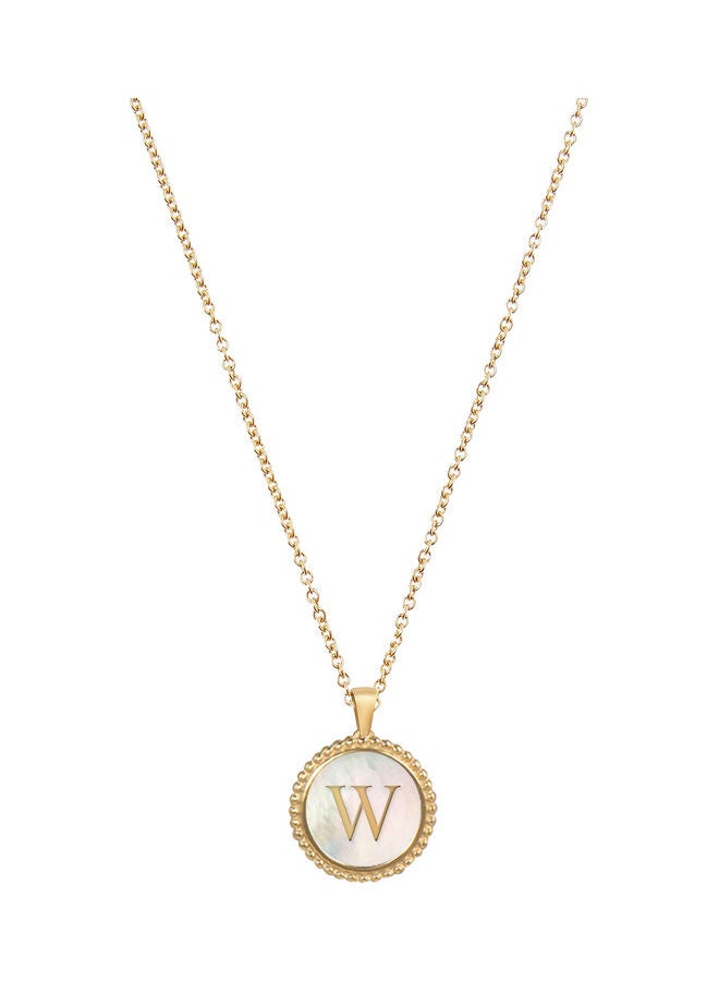 AIWANTO Necklace With Letter Pendant W - Image 1