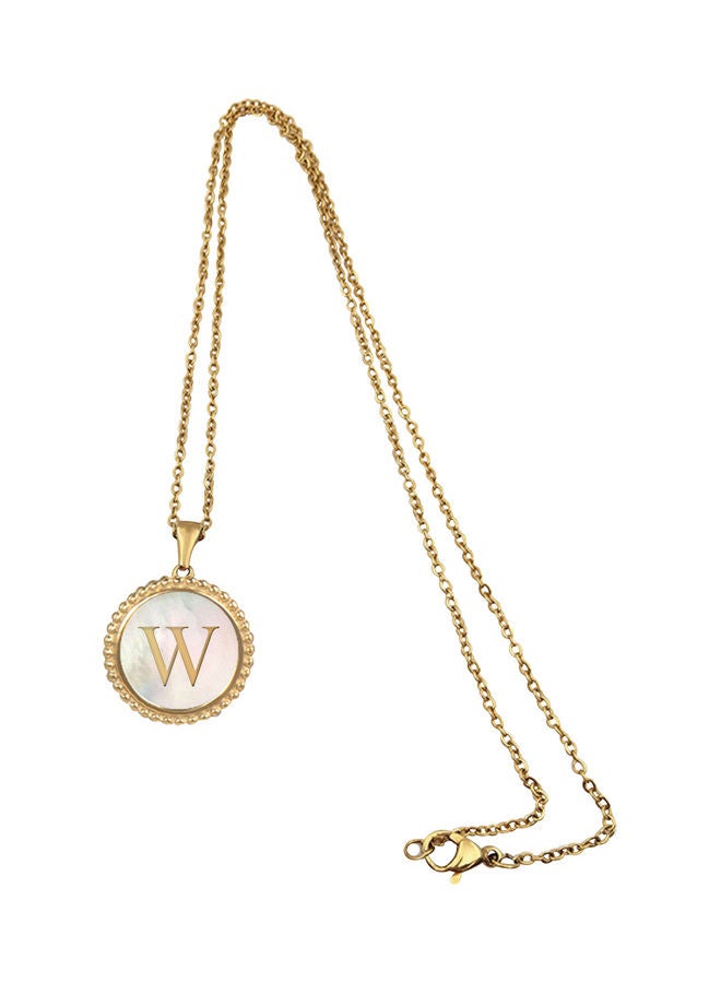 AIWANTO Necklace With Letter Pendant W - Image 2