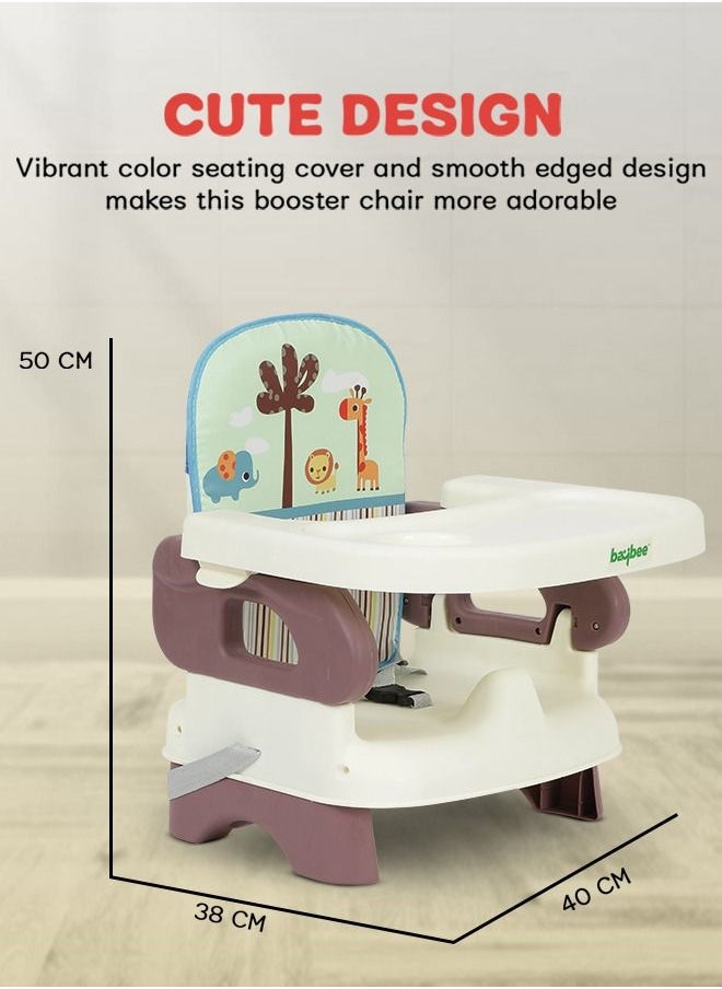 BAYBEE - Booster Seat For Feeding With Removable Dining Tray Folding Seat 3 Point Safety Harness Age 1 To 3 Years - Image 1