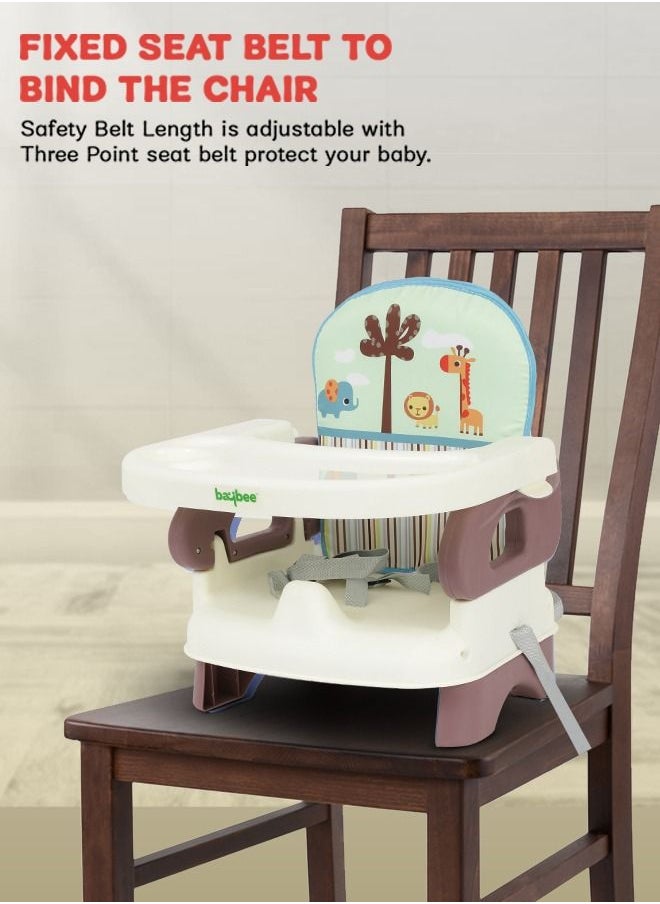 BAYBEE - Booster Seat For Feeding With Removable Dining Tray Folding Seat 3 Point Safety Harness Age 1 To 3 Years - Image 1